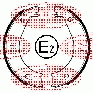 Колодки стоянкового гальма Delphi LS1573