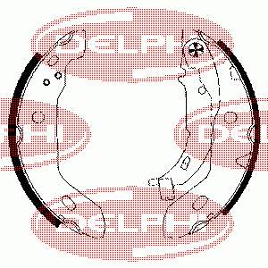 LS1841 Delphi Колодки гальмівні задні, барабанні