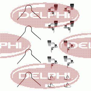 Купити LX0062 Delphi Ремкомплект гальмівних колодок