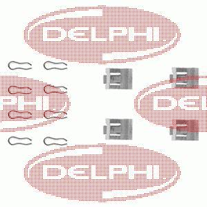 Купити LX0075 Delphi Комплект пружинок кріплення дискових колодок, передніх