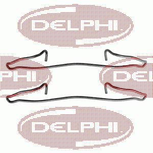 LX0123 Delphi комплект пружинок кріплення дискових колодок, передніх