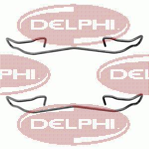 Ремкомплект передніх гальм Delphi LX0167 ціна, від 2.97 USD