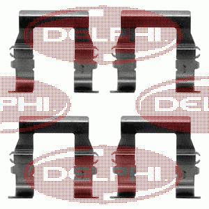Комплект пружинок кріплення дискових колодок, передніх Delphi LX0171 ціна, від 6.31 USD