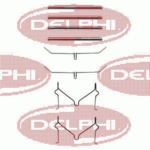 LX0182 Delphi комплект пружинок кріплення дискових колодок, передніх