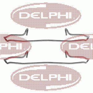 LX0223 Delphi комплект пружинок кріплення дискових колодок, передніх