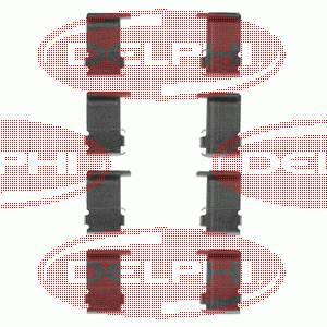 LX0226 Delphi комплект пружинок кріплення дискових колодок, передніх