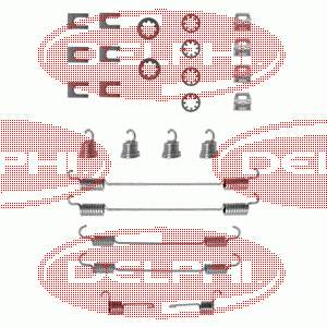 LY1111 Delphi Монтажний комплект задніх барабанних колодок