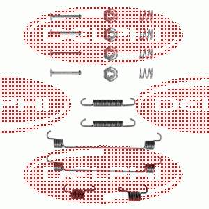 Купити LY1112 Delphi Монтажний комплект задніх барабанних колодок