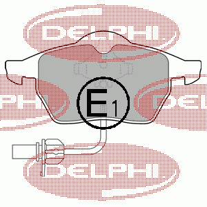Передні тормозні колодки LP1672 Delphi