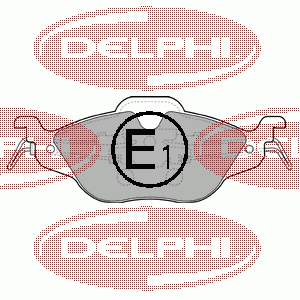 LP1673 Delphi колодки гальмівні передні, дискові