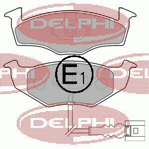 LP1709 Delphi колодки гальмівні передні, дискові