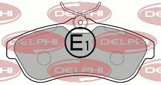 Передні тормозні колодки LP1715 Delphi