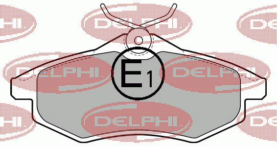 LP1716 Delphi колодки гальмівні передні, дискові