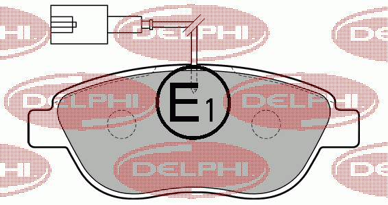 Купити LP1721 Delphi Колодки гальмівні передні, дискові