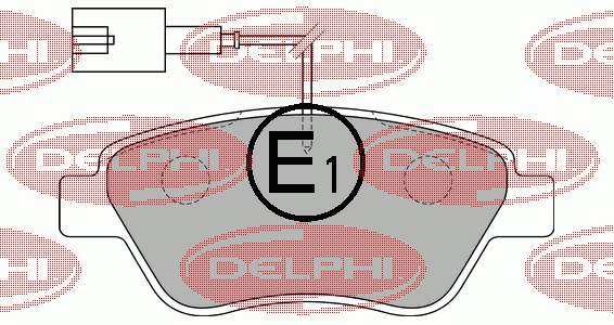 Передні тормозні колодки LP1722 Delphi