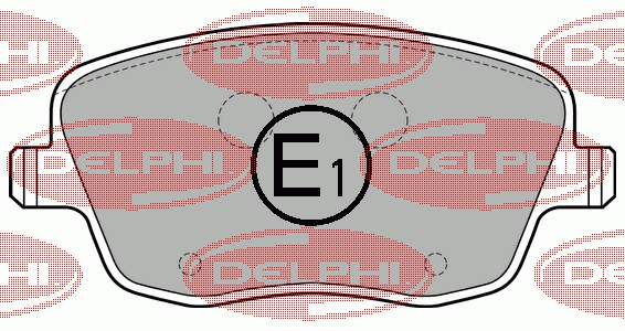 LP1728 Delphi колодки гальмівні передні, дискові