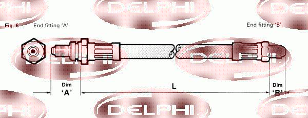 Шланг гальмівний задній LH0245 Delphi