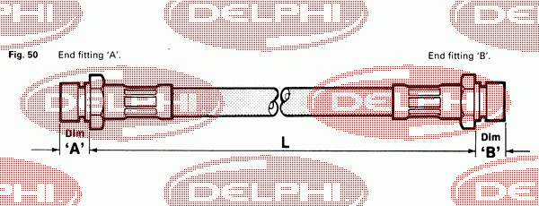 LH0236 Delphi шланг гальмівний задній