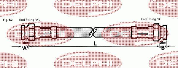 LH0469 Delphi шланг гальмівний задній