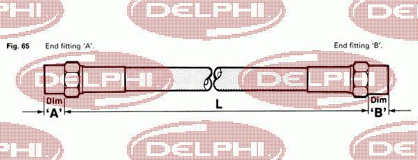 LH1351 Delphi шланг гальмівний задній