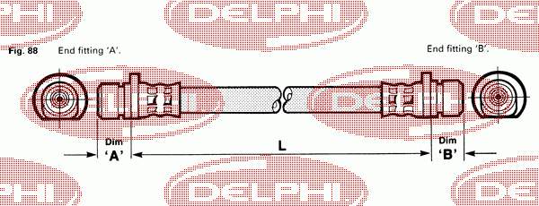 LH6031 Delphi шланг гальмівний задній
