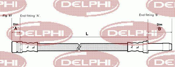 LH0291 Delphi шланг гальмівний передній