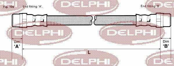 LH0294 Delphi шланг гальмівний задній