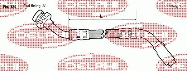 LH0153 Delphi Шланг гальмівний передній, лівий