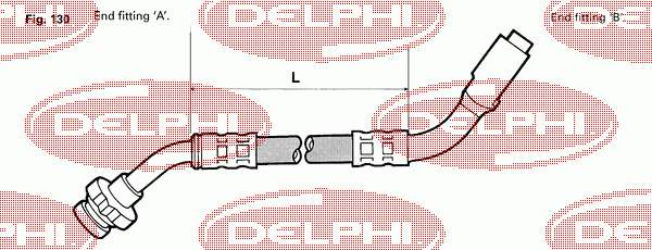 LH0154 Delphi шланг гальмівний передній, правий