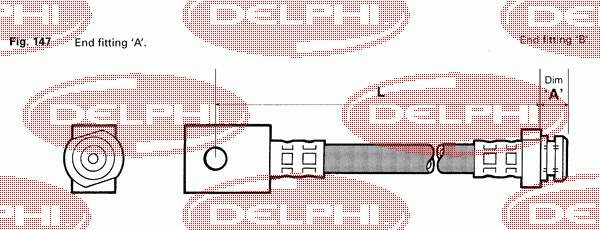 Купити LH6068 Delphi Шланг гальмівний задній