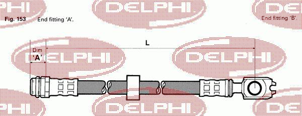 LH6010 Delphi шланг гальмівний передній