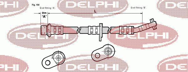 LH0479 Delphi шланг гальмівний передній, лівий