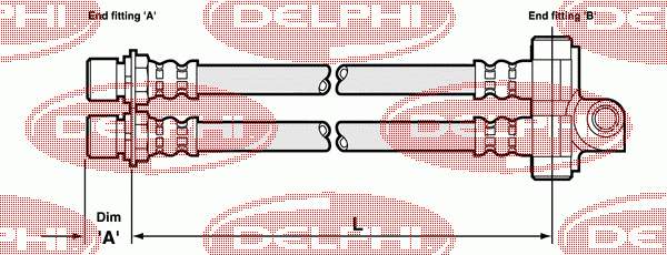 Шланг гальмівний задній Delphi LH0258 ціна, від 32.66 USD
