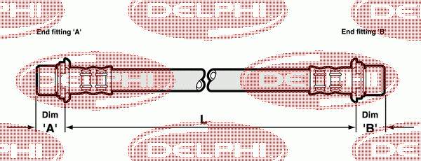 LH6089 Delphi шланг гальмівний задній