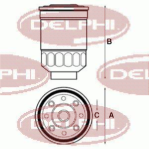 Фільтр тонкого очищення палива Delphi HDF521 ціна, від 14.80 USD