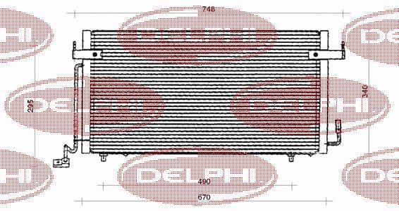 TSP0225117 Delphi радіатор кондиціонера