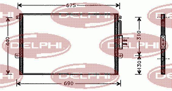 Купити TSP0225249 Delphi Радіатор системи охолодження кондиціонера