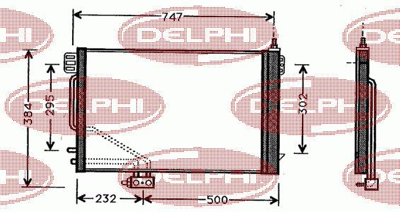 TSP0225329 Delphi радіатор кондиціонера