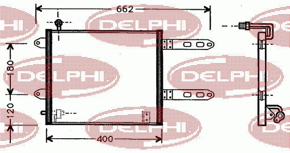 Радіатор кондиціонера TSP0225372 Delphi