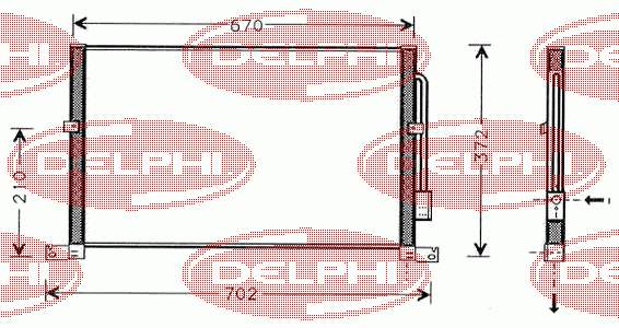 TSP0225419 Delphi радіатор кондиціонера