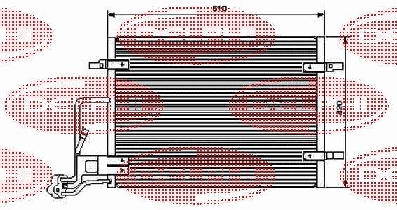 Радіатор охолодження кондиціонера Delphi TSP0225453