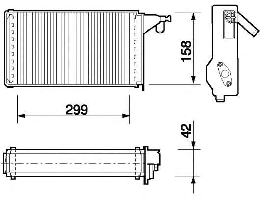 Радіатор пічки (обігрівача) 350218062000 Magneti Marelli