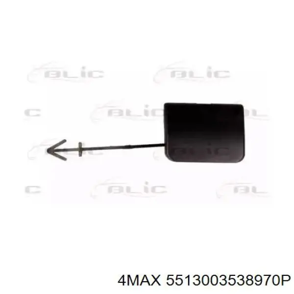 A16488532239999 Mercedes Заглушка бампера буксирувального гака, задня
