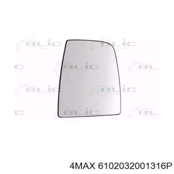 Дзеркальний елемент дзеркала заднього виду, правого 6102032001316P 4max