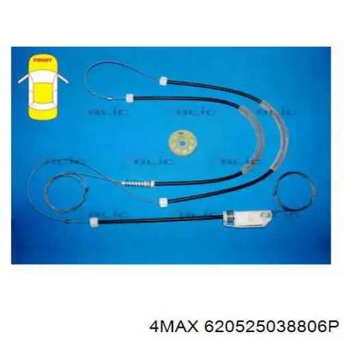 620525038806P 4max Ремкомплект механізму склопідіймача передніх дверей