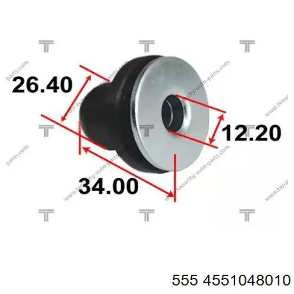 Рейка рульова 4551048010 555