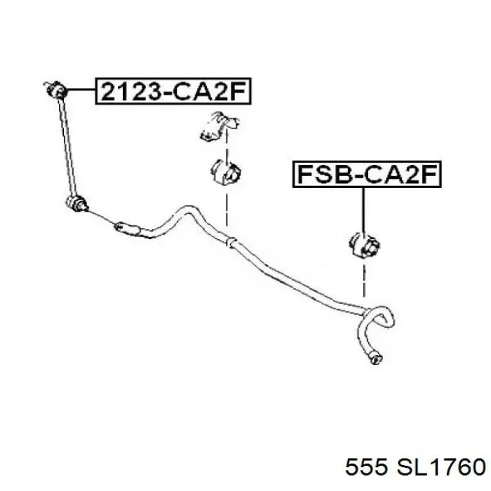 Стійка стабілізатора переднього SL1760 555