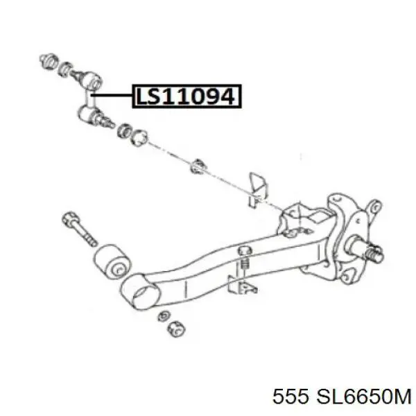 SL6650M 555 Тяга переднього стабілізатора