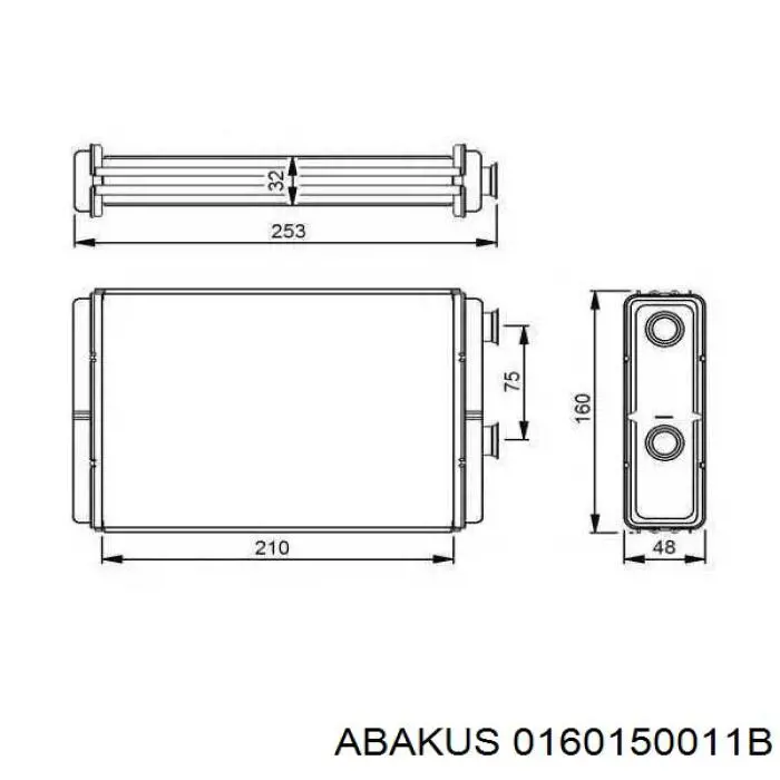 Радіатор пічки H21223 Sato Tech