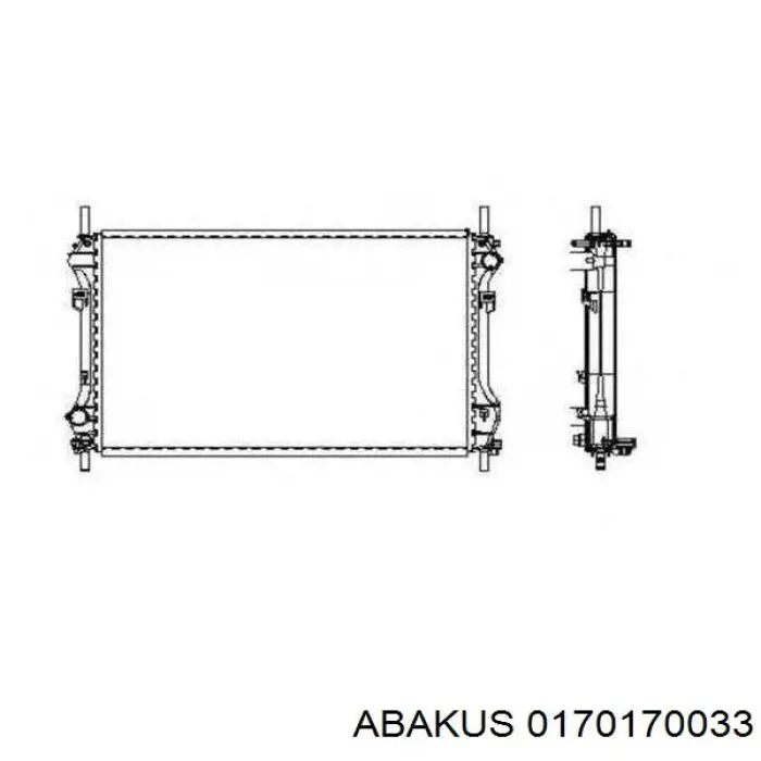 Купити 0170170033 Depo/Loro/Abakus Радіатор двигуна